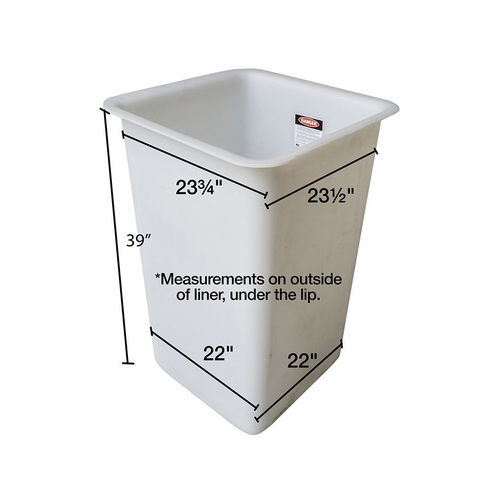 Plastic Composites Aerial Bucket Liner 24" x 24" x 39" (50KV) Non-Skid Surface