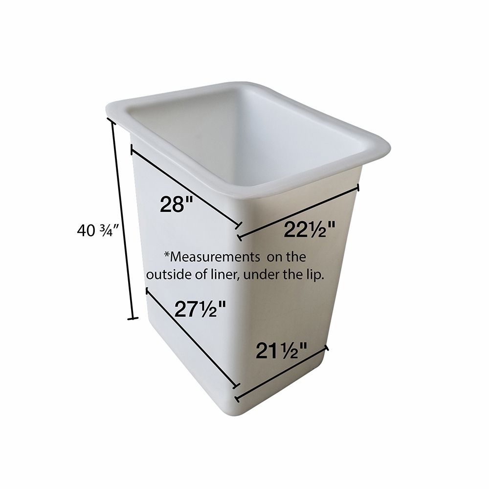 Plastic Composites Aerial Bucket Liner 24" x 30" x 42" (50KV) Non-Skid Surface w/Wide Lip