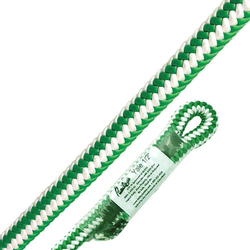 Yale 1/2" XTC Spearmint 16-Strand Climbing Rope (150' Hank with Sewn Tight Eye)