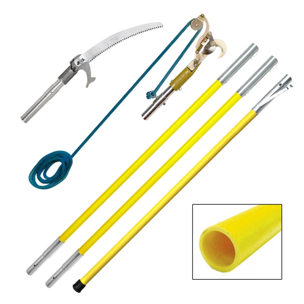 Jameson 18' Fiberglass Pole Pruner/Saw Package (FG Series w/13" Blade) with Quick Change Adapter