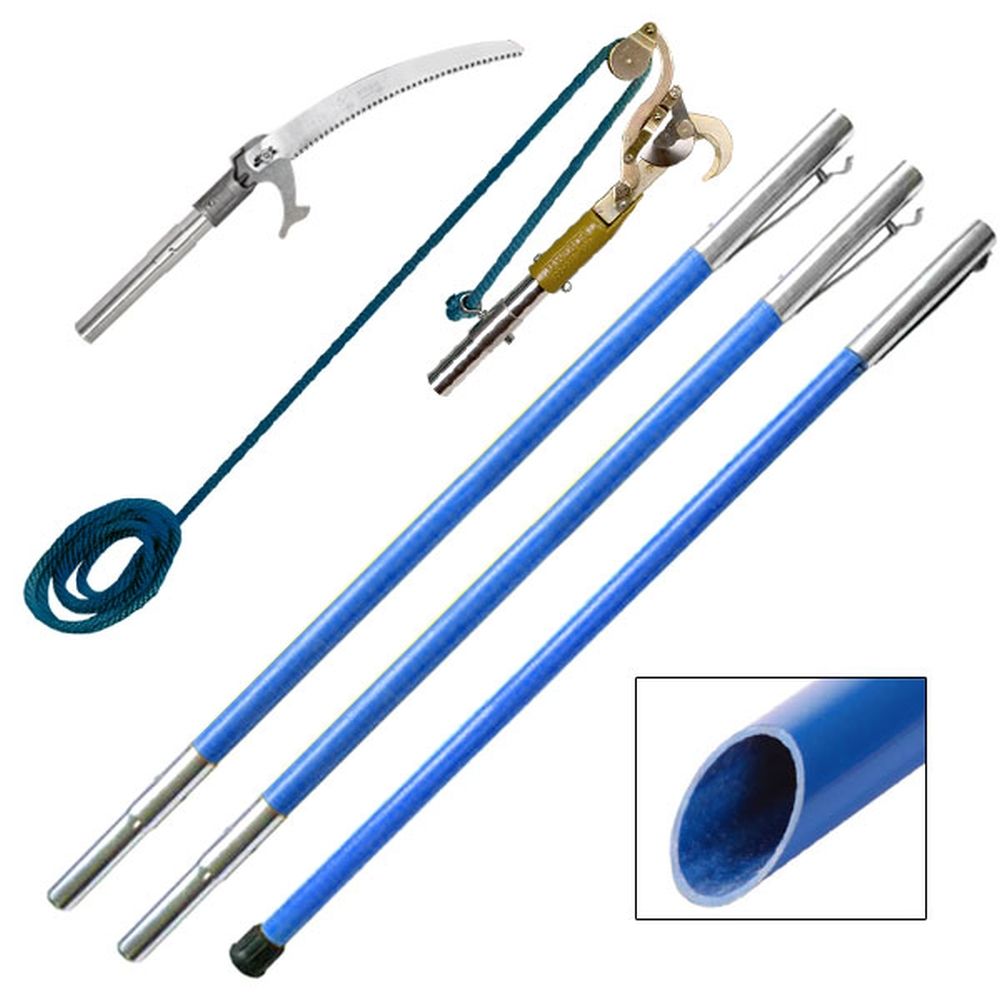 Jameson 18' Fiberglass Pole Pruner/Saw Package (B-Lite Series w/13" Blade) with Quick Change Adapter