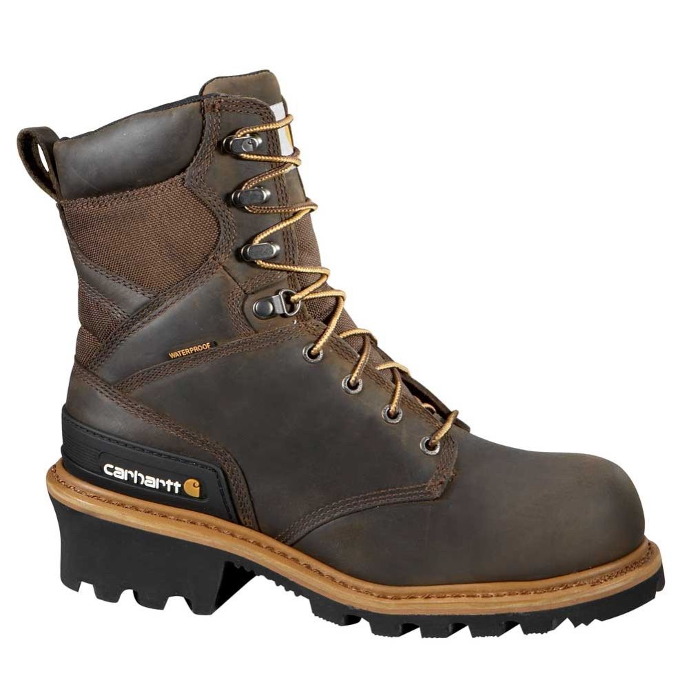 Carhartt 8" Composite Toe Waterproof Climbing Boots (Brown)