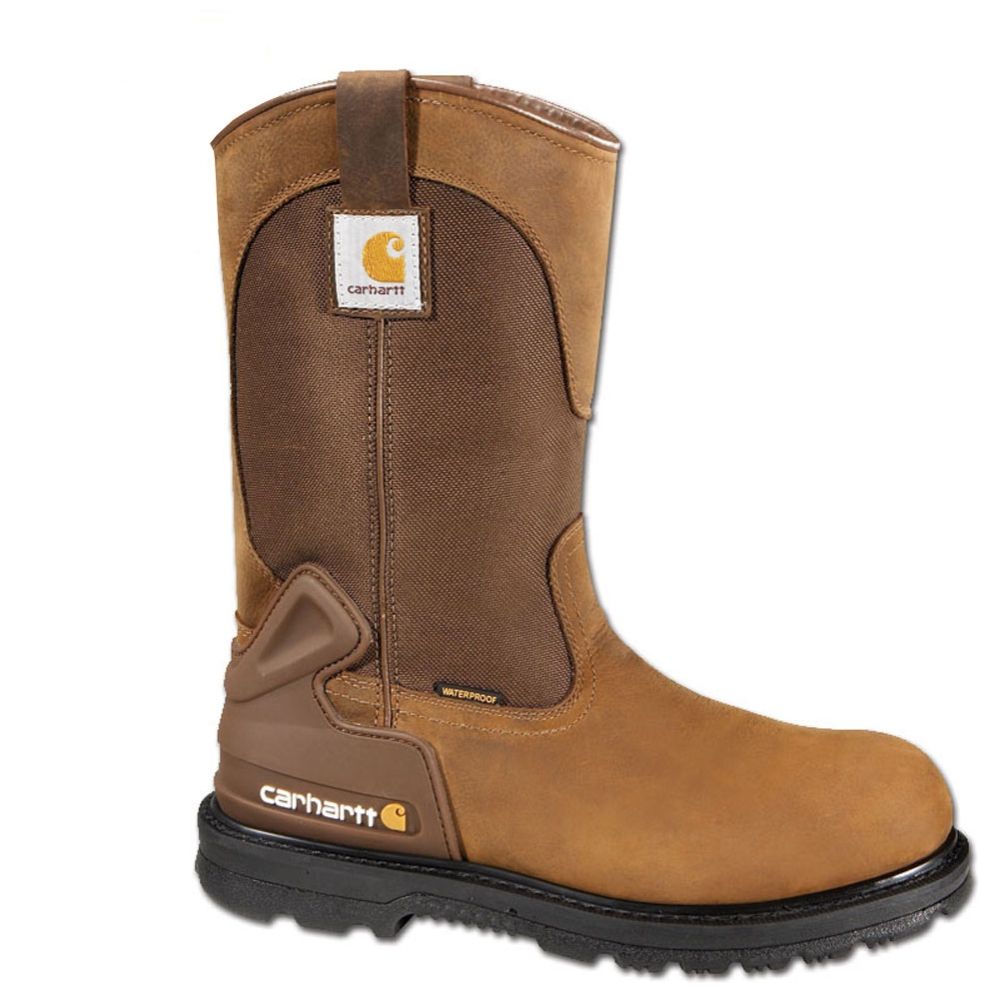 Carhartt 11" Steel Toe Waterproof Wellington Boots (Bison Brown)