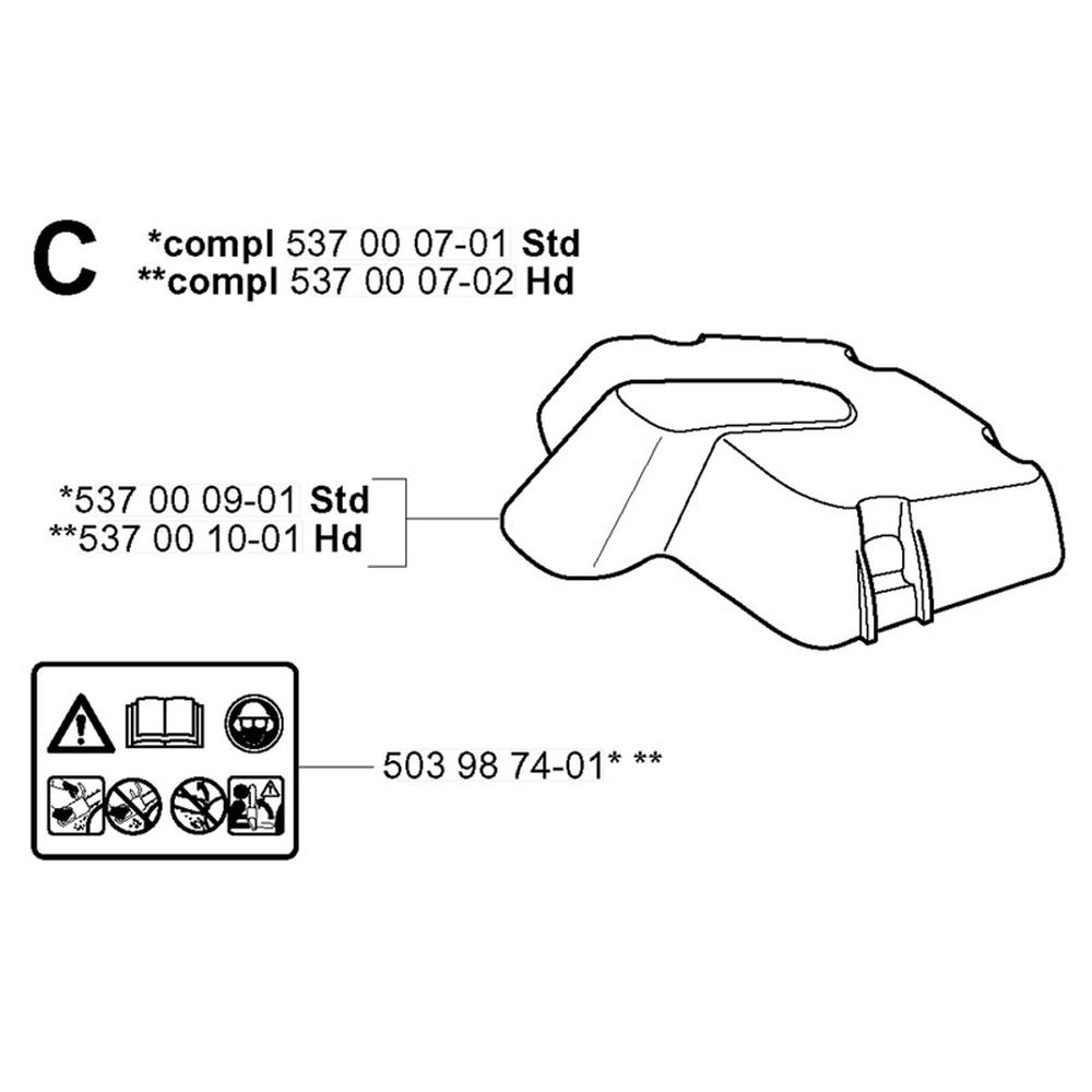 Husqvarna OEM Cover 537000901