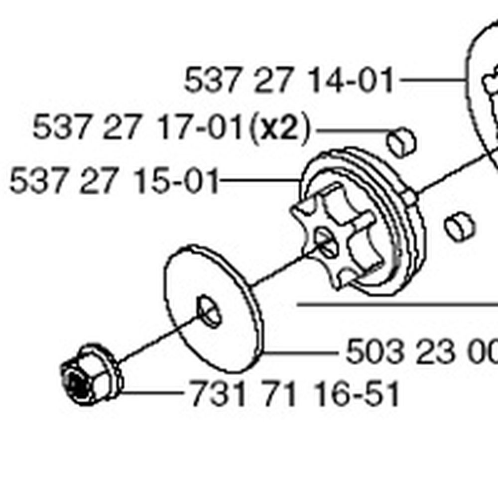 Husqvarna OEM Spur Sprocket for Pole Saws 537271501