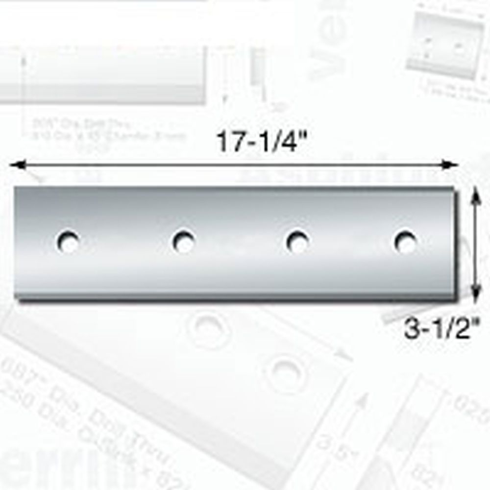 Knife Source 17-1/4" x 3-1/2" x 1" Bed Knife Anvil for Vermeer (Replaces 153345001)