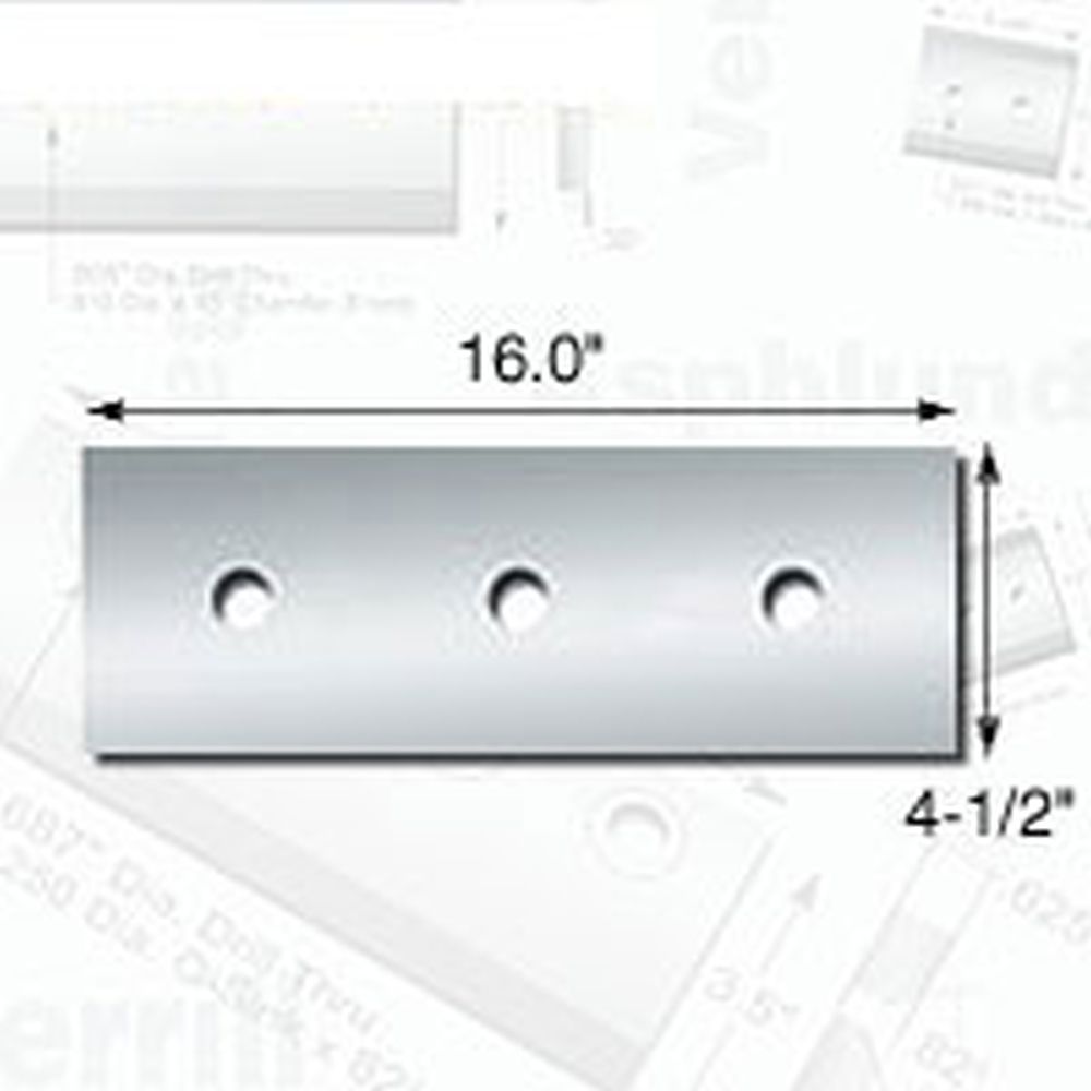 Knife Source 16" x 4-1/2" x 3/4" Bed Knife Anvil for Bandit