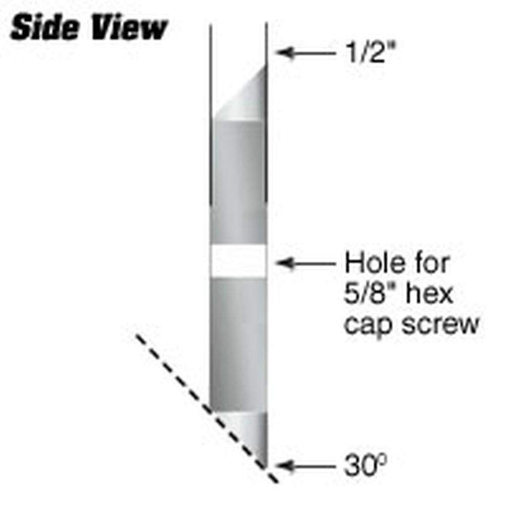 Knife Source 10" x 5-1/2" x 1/2" Chipper Knife for Bandit (Replaces 900-9901-54)