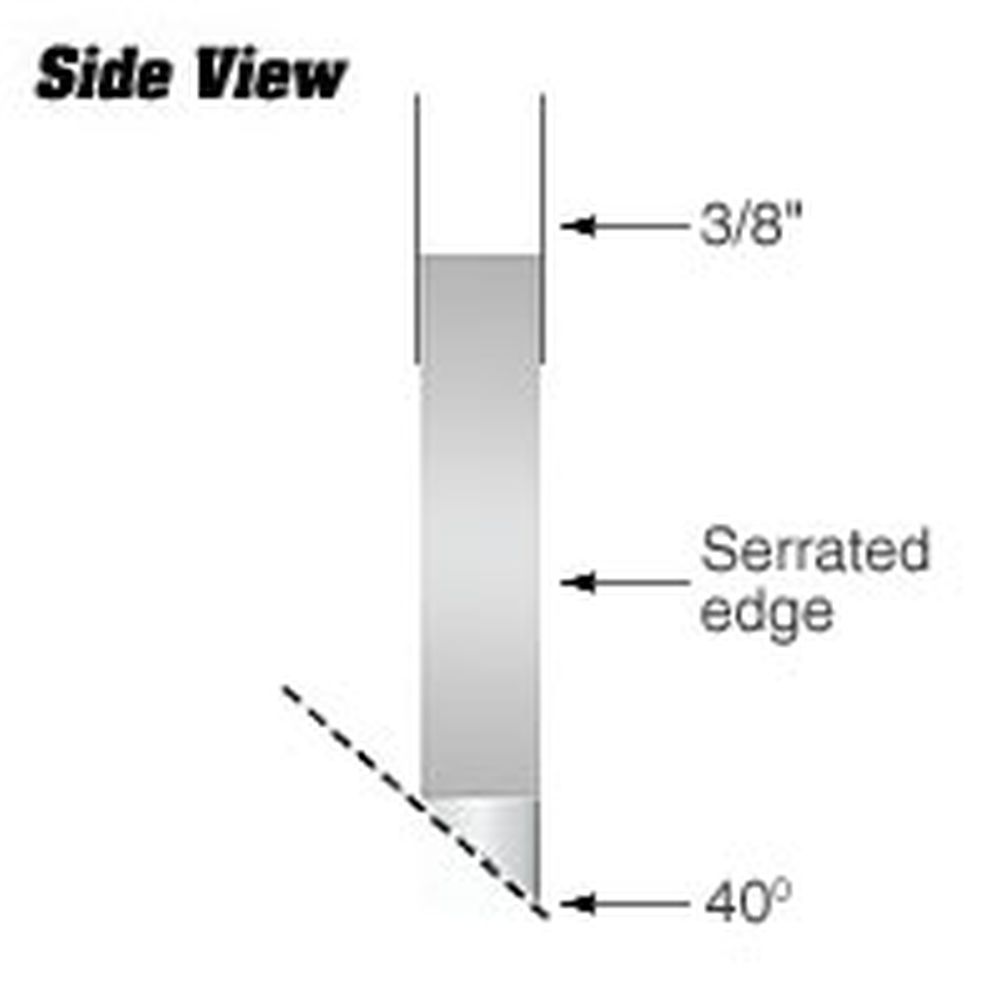 Knife Source 12" x 3" x 3/8" Serrated Chipper Knife for Altec/Woodchuck (Replaces 100-R040200)