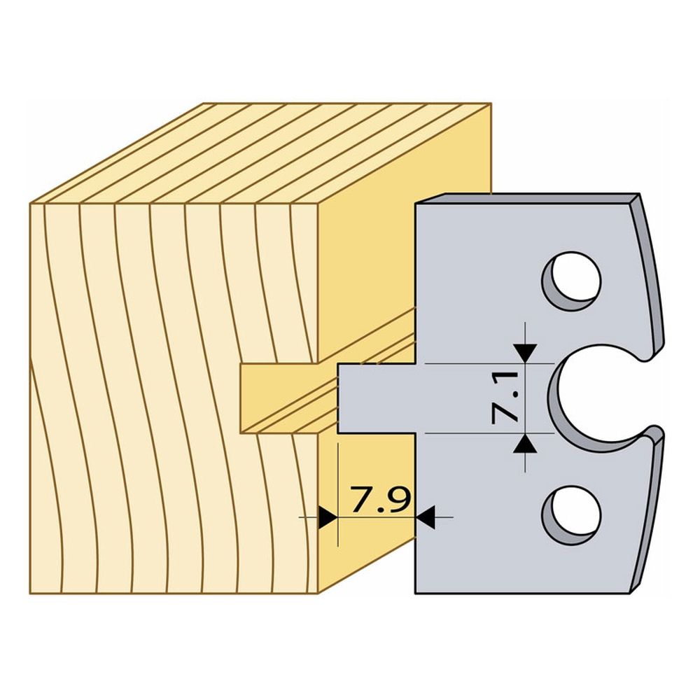 Logosol 40mm M2 HSS Profile Knives (4mm Pair) 94410