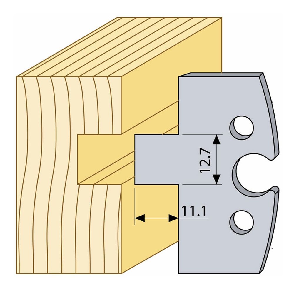 Logosol 50mm M2 HSS Profile Knives (4mm Pair) 95131