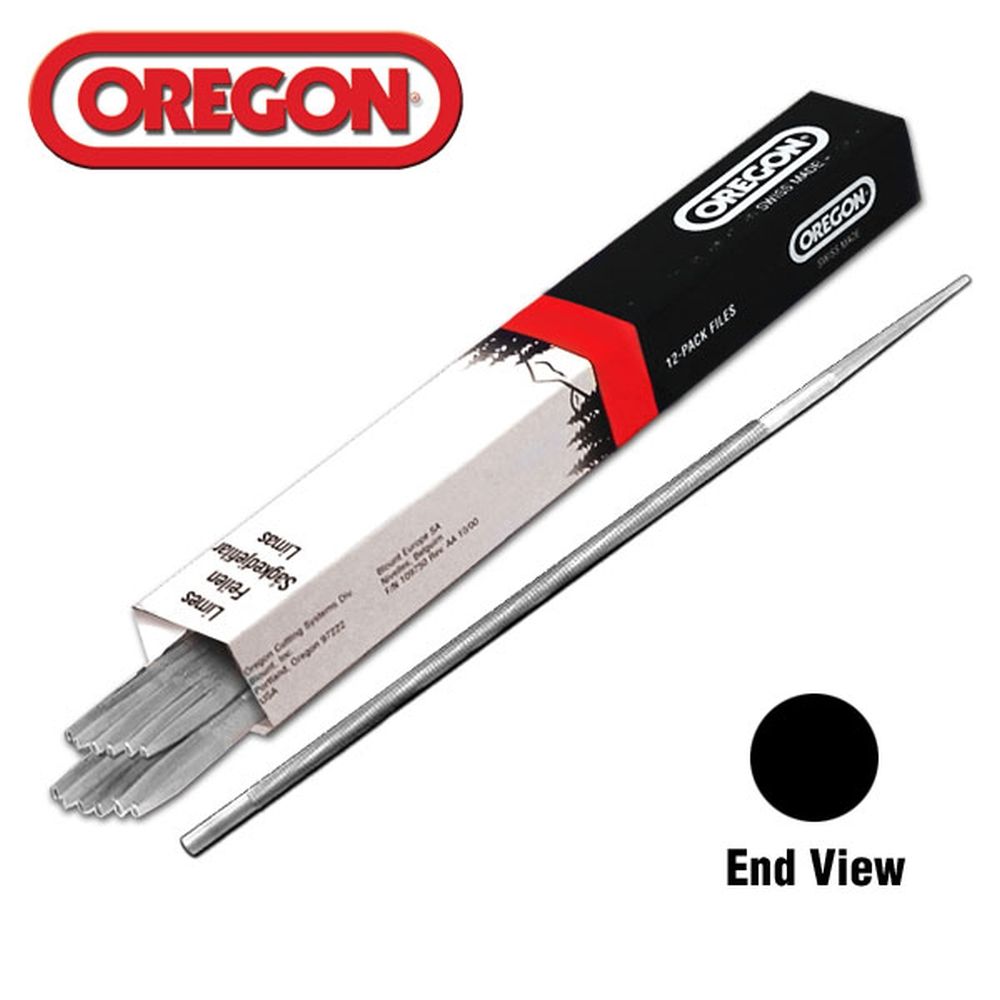 Oregon 8" Double-Cut Round Chainsaw Files (5/32") Dozen 70504