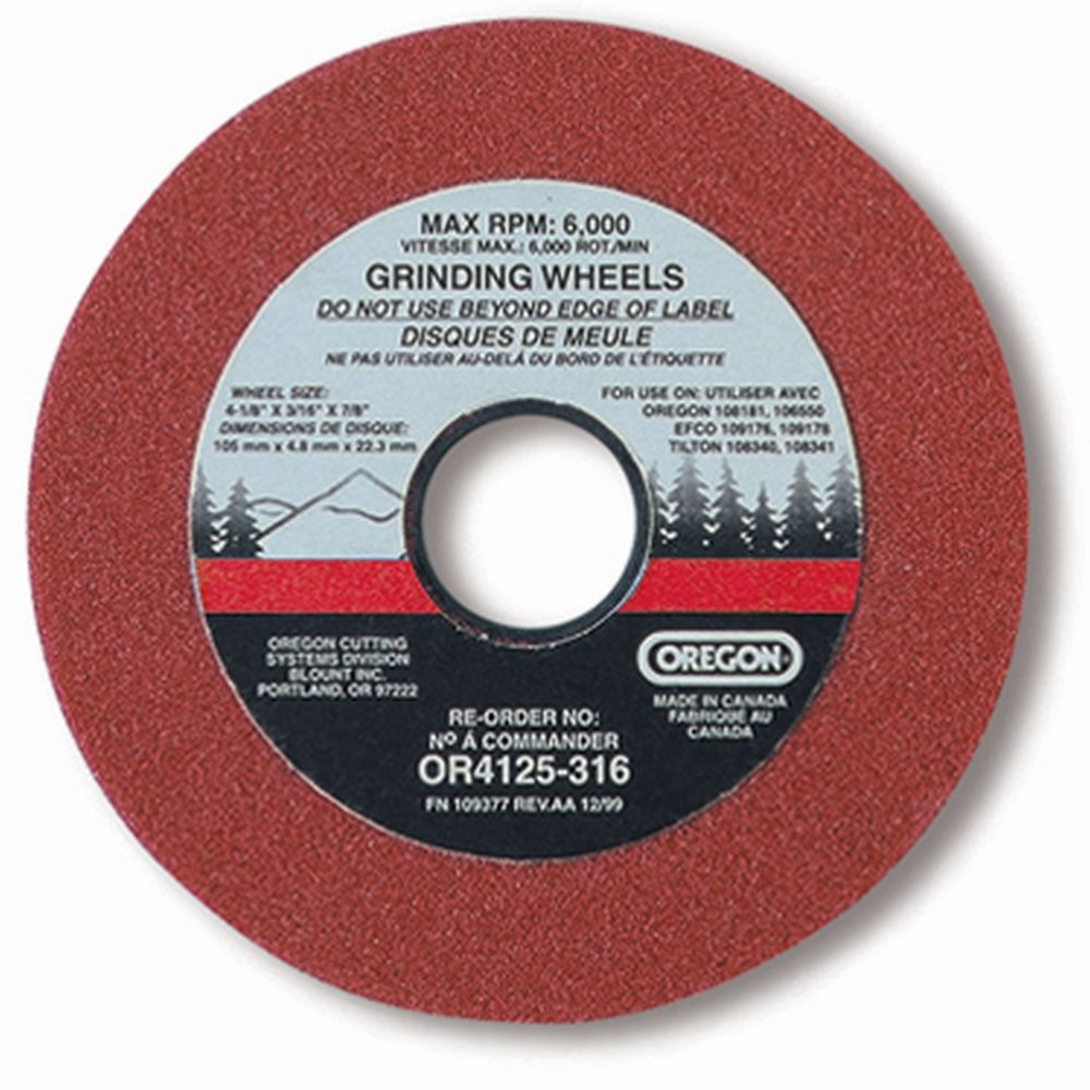 Oregon Aluminum Oxide Grinding Wheel (4-1/8" x 3/16") OR4125-316