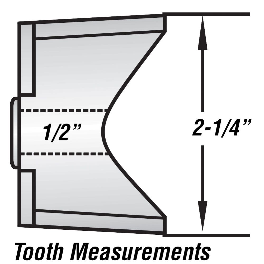 Quadco 2-1/4" Hot Saw Cutter Tooth Crown (Beaver) Old Style Q10094T