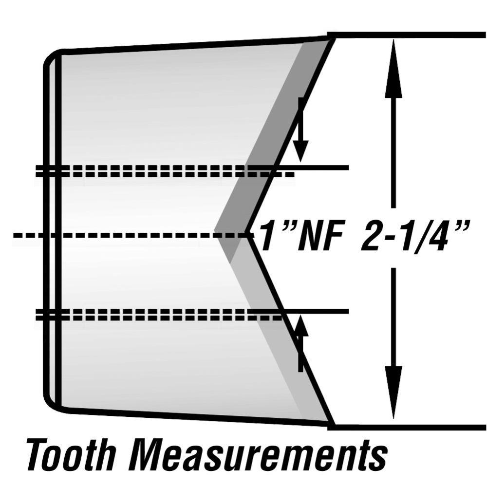Quadco 2-1/4" Hot Saw Cutter Tooth (Carbide) No Shank QV4X4NS-G1