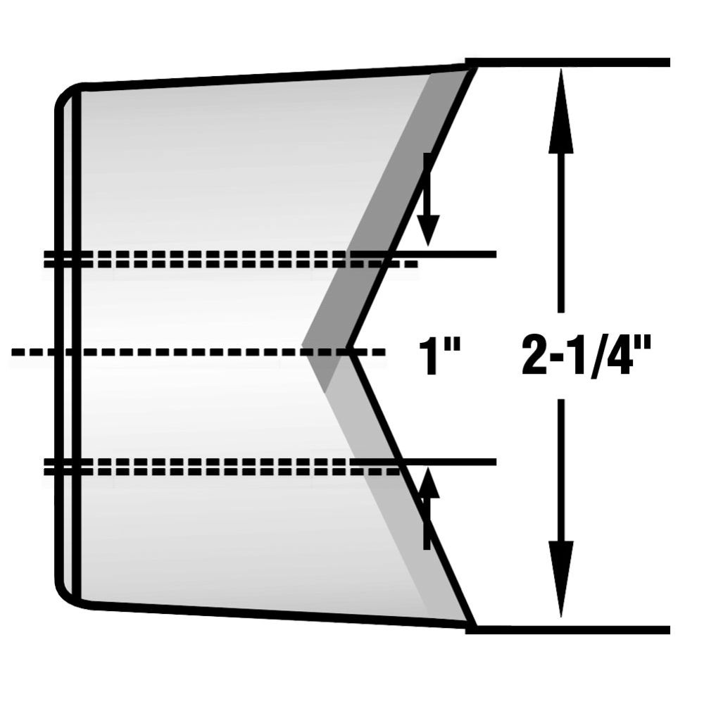 Quadco 2-1/4" Hot Saw Cutter Tooth (Beveled Carbide) No Shank QV4X4NSB-G1