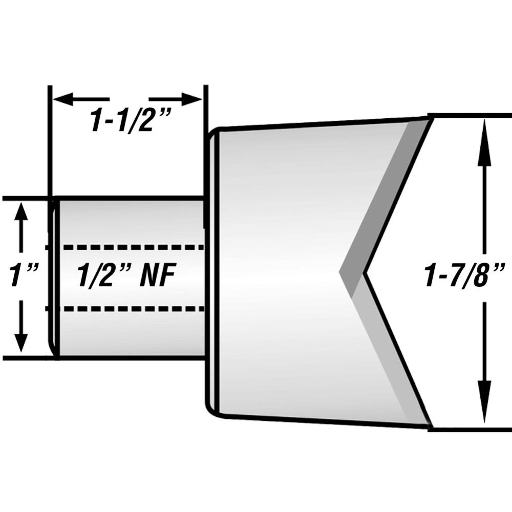 Quadco 1-7/8" Hot Saw Cutter Tooth (Beveled Carbide) QVH4X4-1B-G1