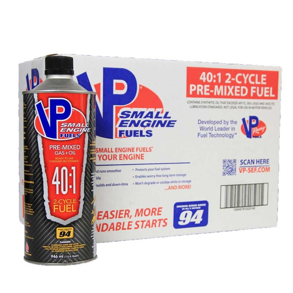VP Racing Small Engine Pre-Mixed 2-Cycle Fuel (40:1) Case of 8