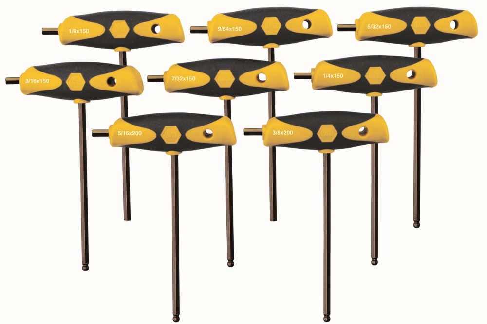 Wiha Soft Grip Inch Hex T-Handle 8 Pc. Set - 33498