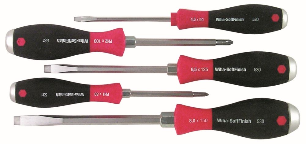 Wiha SoftFinishÂ® XHeavy Duty Slot/Ph 5Pc Set - 53090