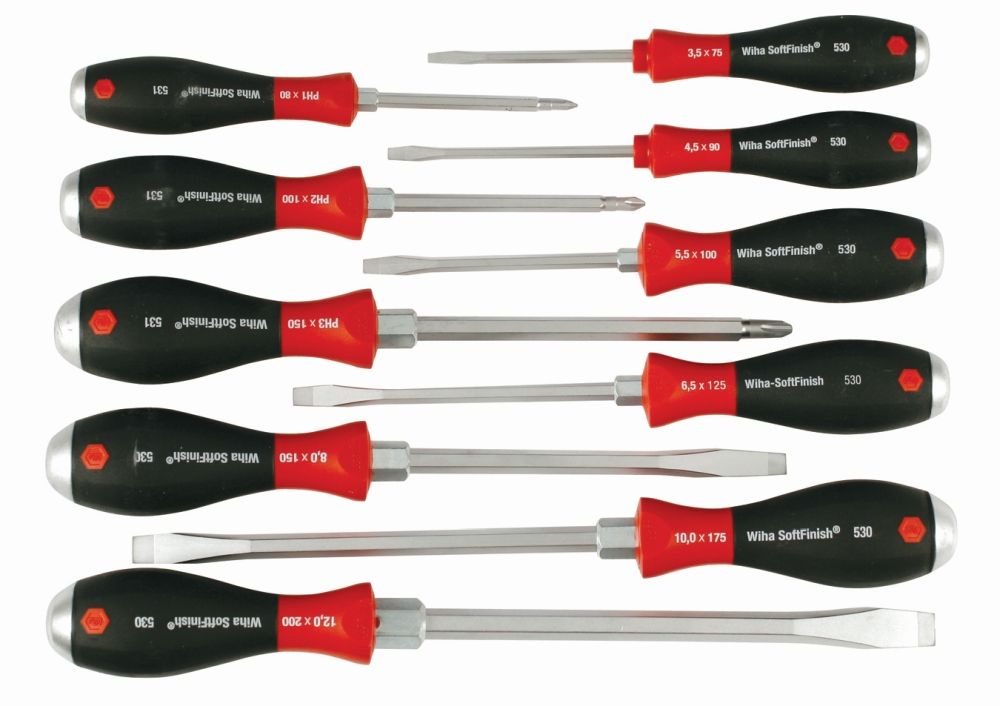 Wiha SoftFinish® XHeavy Duty Slt/Ph 10Pc Set