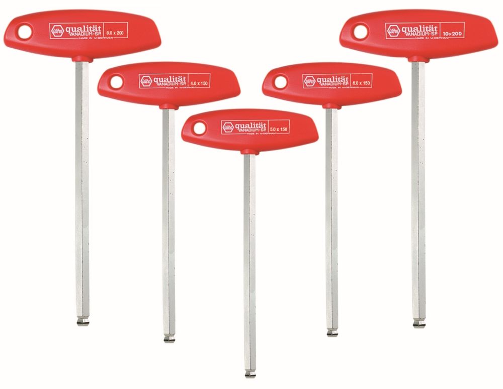 Wiha MagicRing® Ball End T-Handle 5 Pc Set