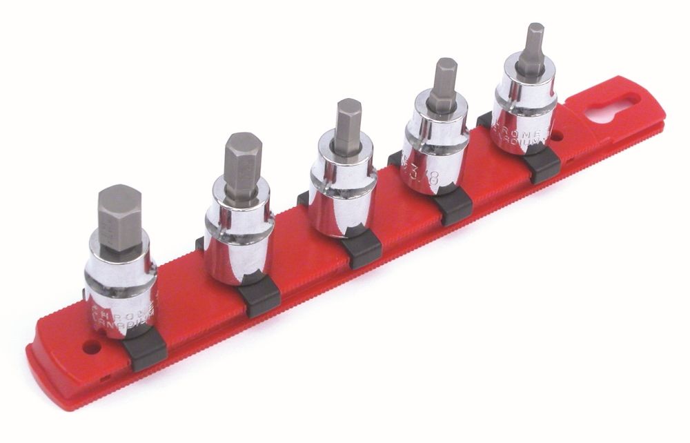 Wiha Hex Inch Socket Set 3/8" Sq Drive 5Pc