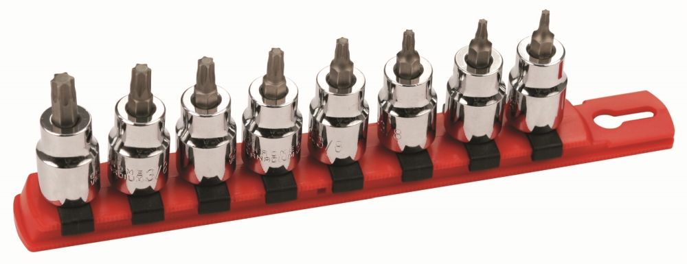 Wiha Torx® Bit Socket 3/8 Sq Drive T9-T40