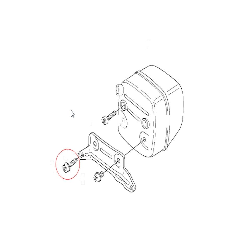 Husqvarna OEM Muffler Screw IHSCFM for 362, 365, 372 Chainsaws 503200774