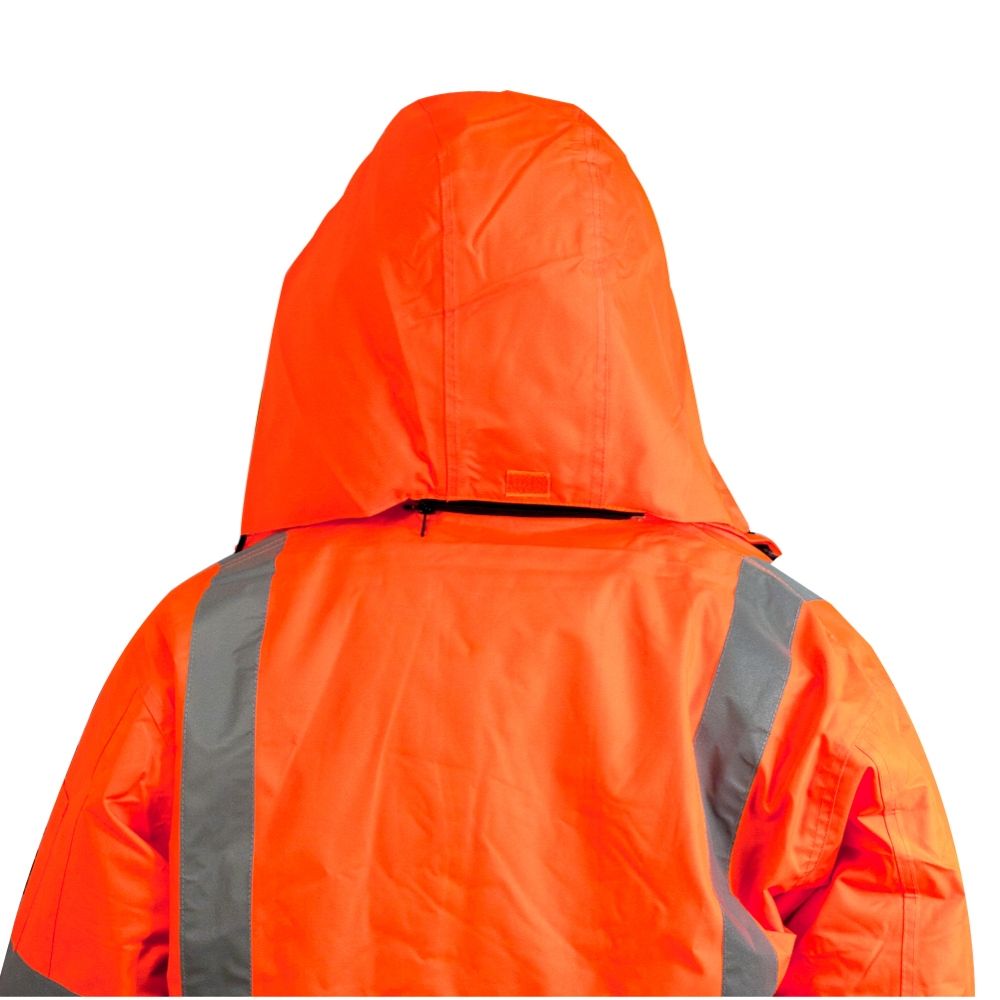 Dicke Class III Hi-Vis Safety Bomber Jacket (Orange)