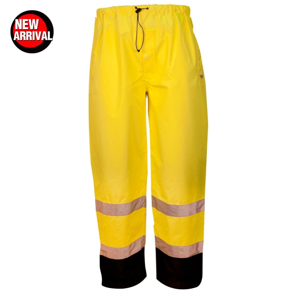 Dicke Class-E Hi-Vis Safety Rain Pants (Yellow)