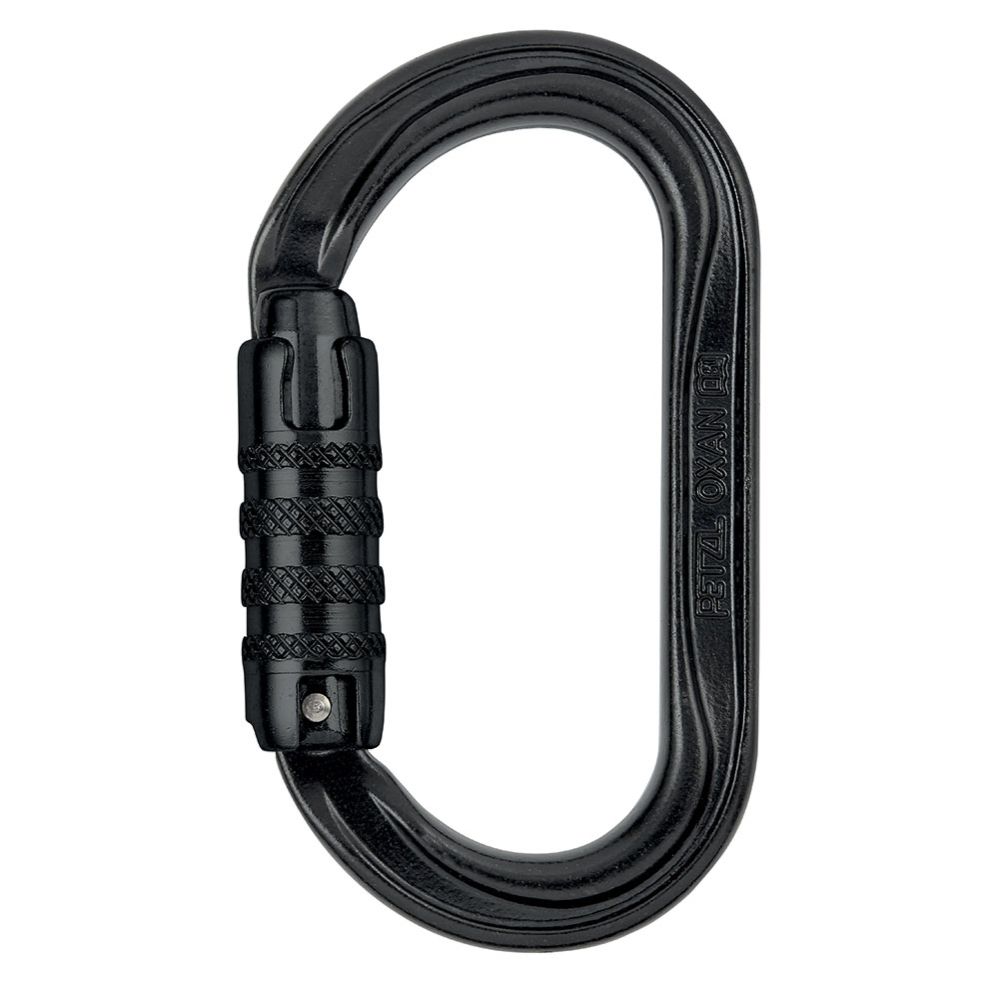 Petzl Oxan Triact-Lock Steel Carabiner (Black)