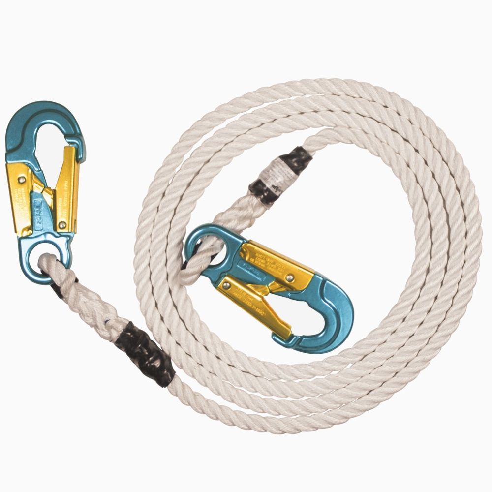 ArborMAX (10') Safety Blue 3-Strand Positioning Lanyard with Aluminum Rope Snaps