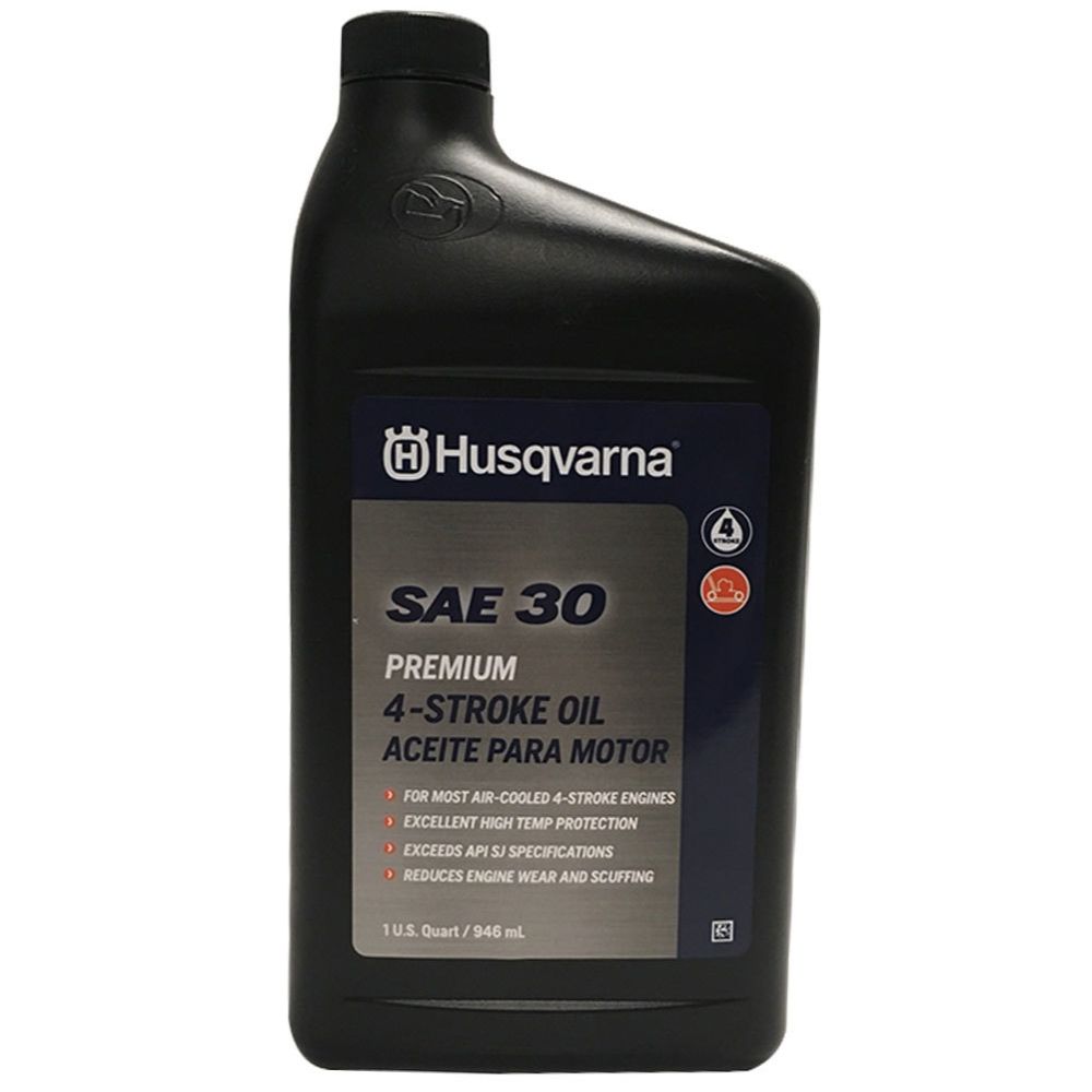 Husqvarna Semi-Synthetic SAE 30 Premium 4-Stroke Oil (1 Quart Bottle) Case of 12