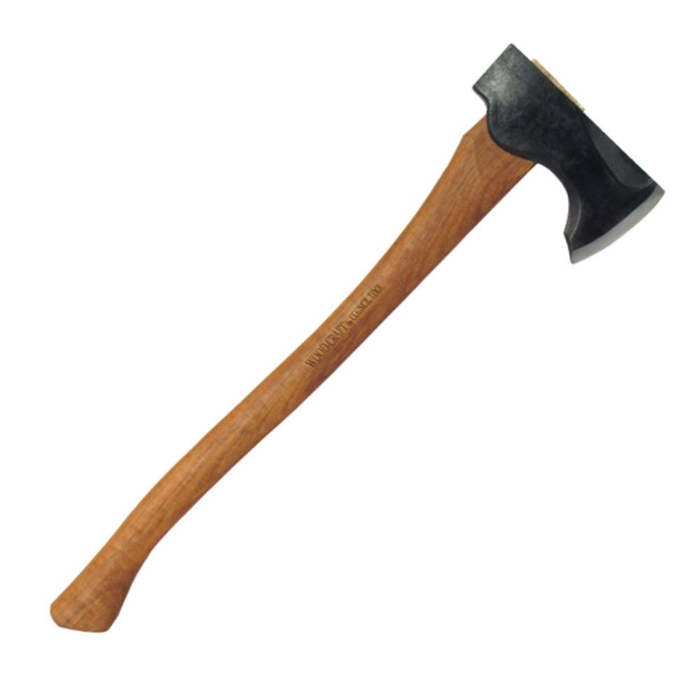 Council Tool Wood-Craft Pack Axe (2.0 lbs.) with 24" Curved Handle and Leather Mask