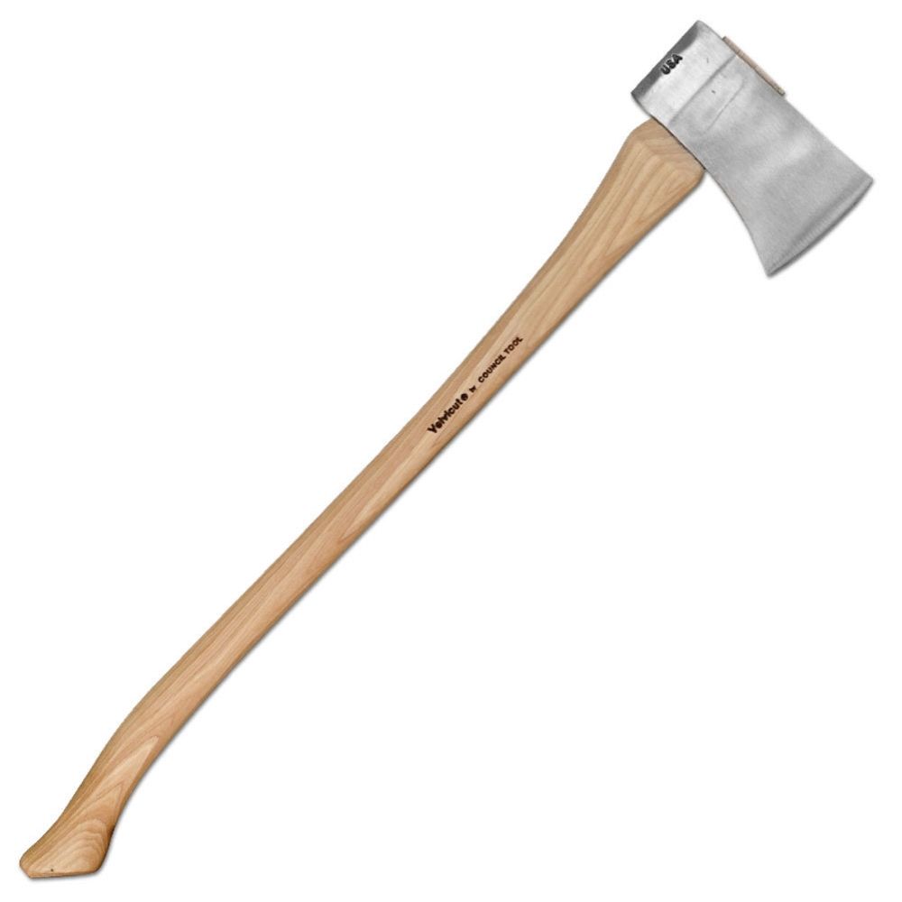 Council Tool Velvicut American Felling Axe (4 lbs) with 36" Curved Handle
