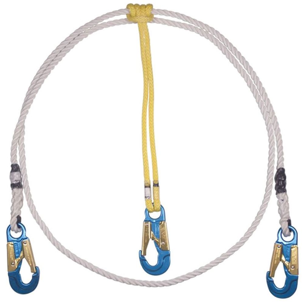 ArborMAX (10") Safety Blue 3-Strand 2-in-1 Lanyard Kit with Aluminum Rope Snaps