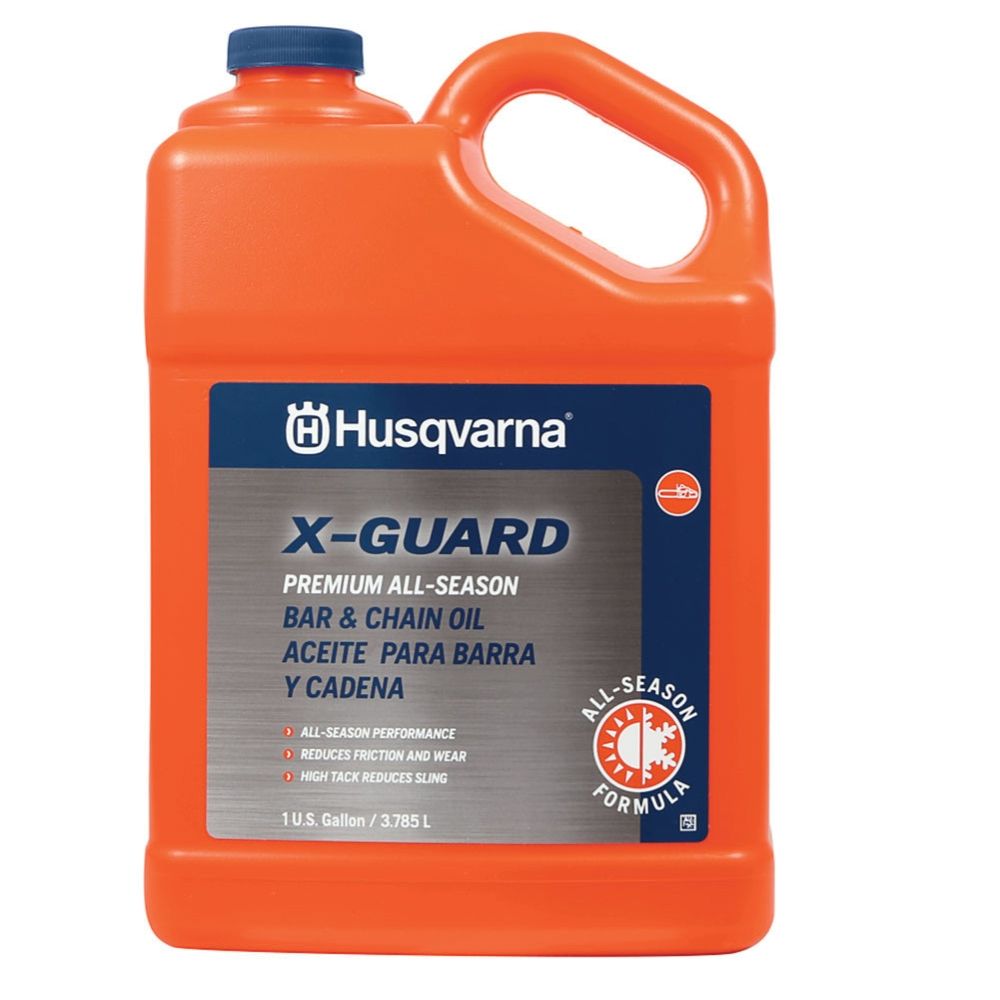 Husqvarna X-Guard Premium Bar & Chain Oil (1 Gallon Bottle) Case of 4