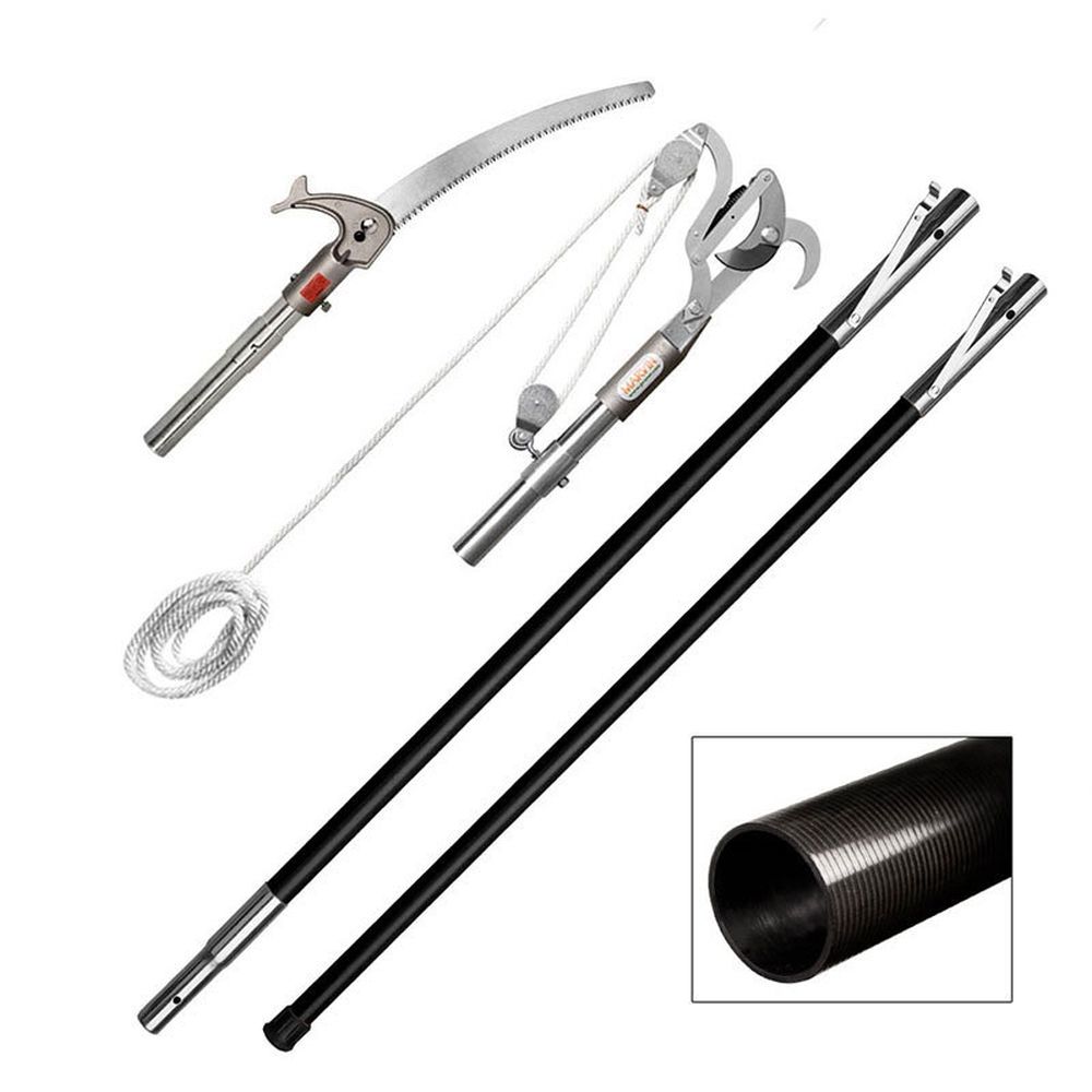 ArborMAX 12' Carbon Fiber Pole Bull Pruner/Saw Package with Quick Change Adapters