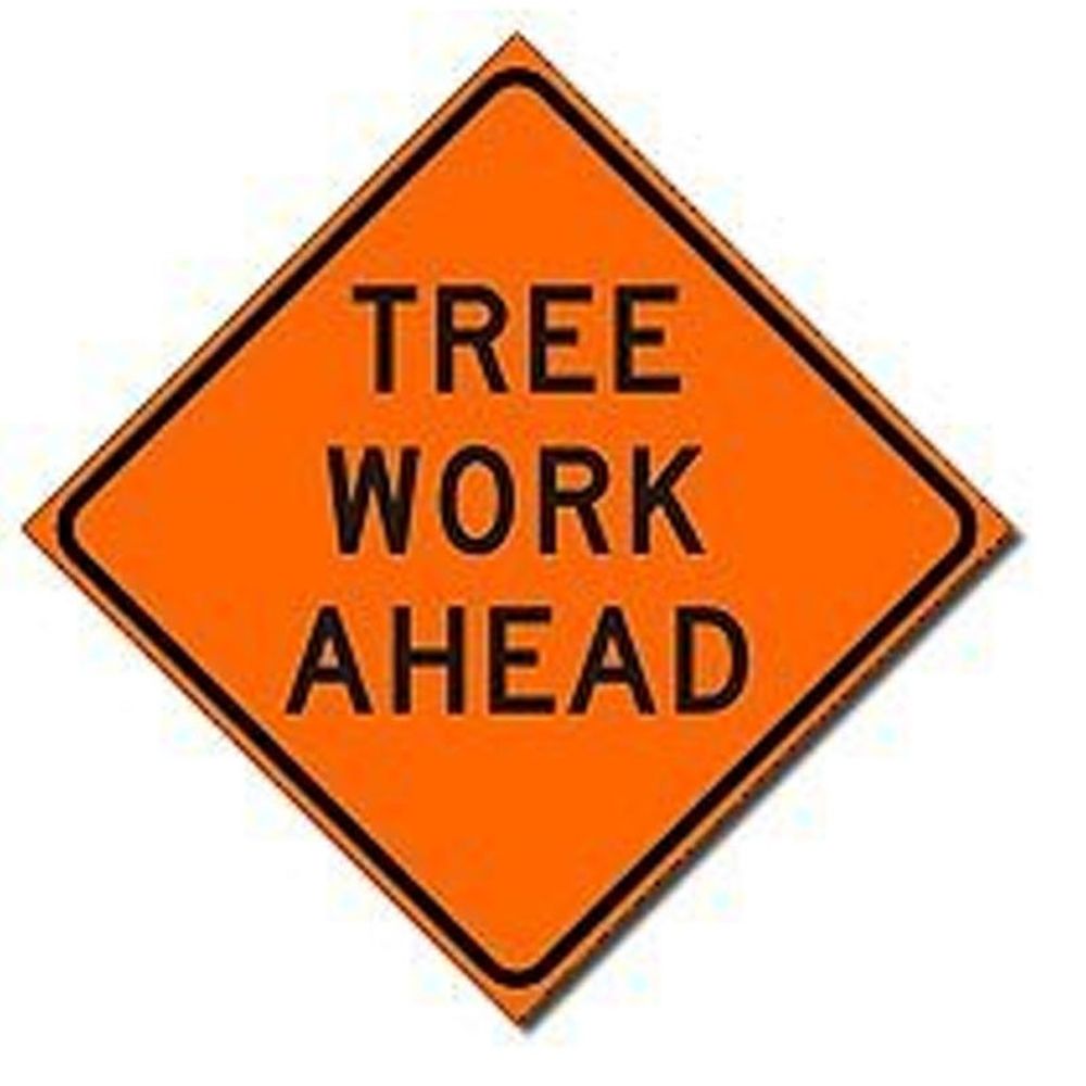 Dicke Safety 48" Roll-Up Safety Sign "Tree Work Ahead"