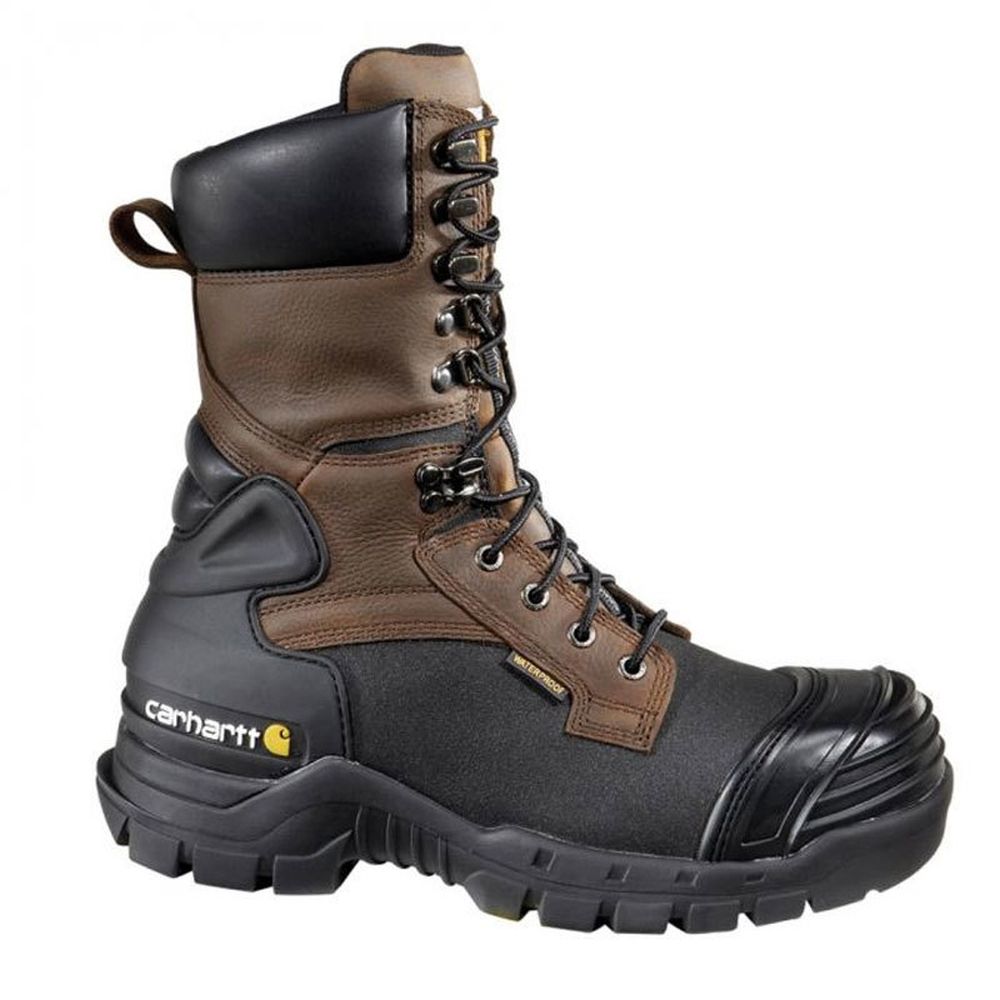 Carhartt 10" Insulated Composite Toe Waterproof Packer Boots (Brown)