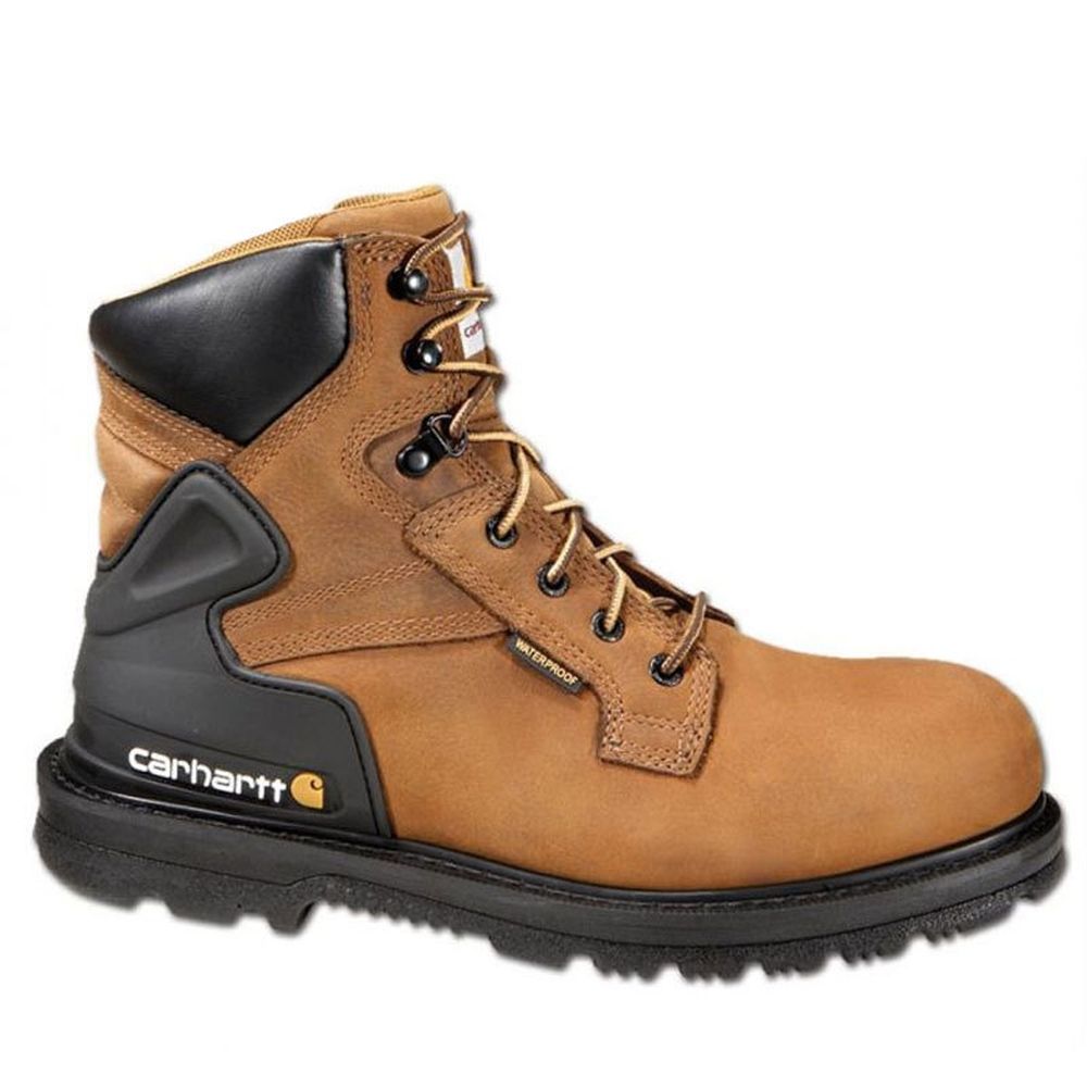 Carhartt 6" Steel Toe Waterproof Work Boots (Brown)