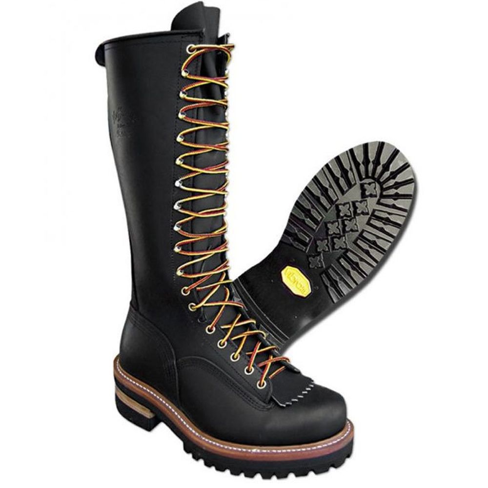 Hoffman 16" Pole Climber Lineman Boots (Black)
