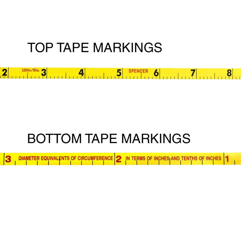 Spencer 100' Diameter Tape (Model 900DC) Feet/10ths with Bailey Nail