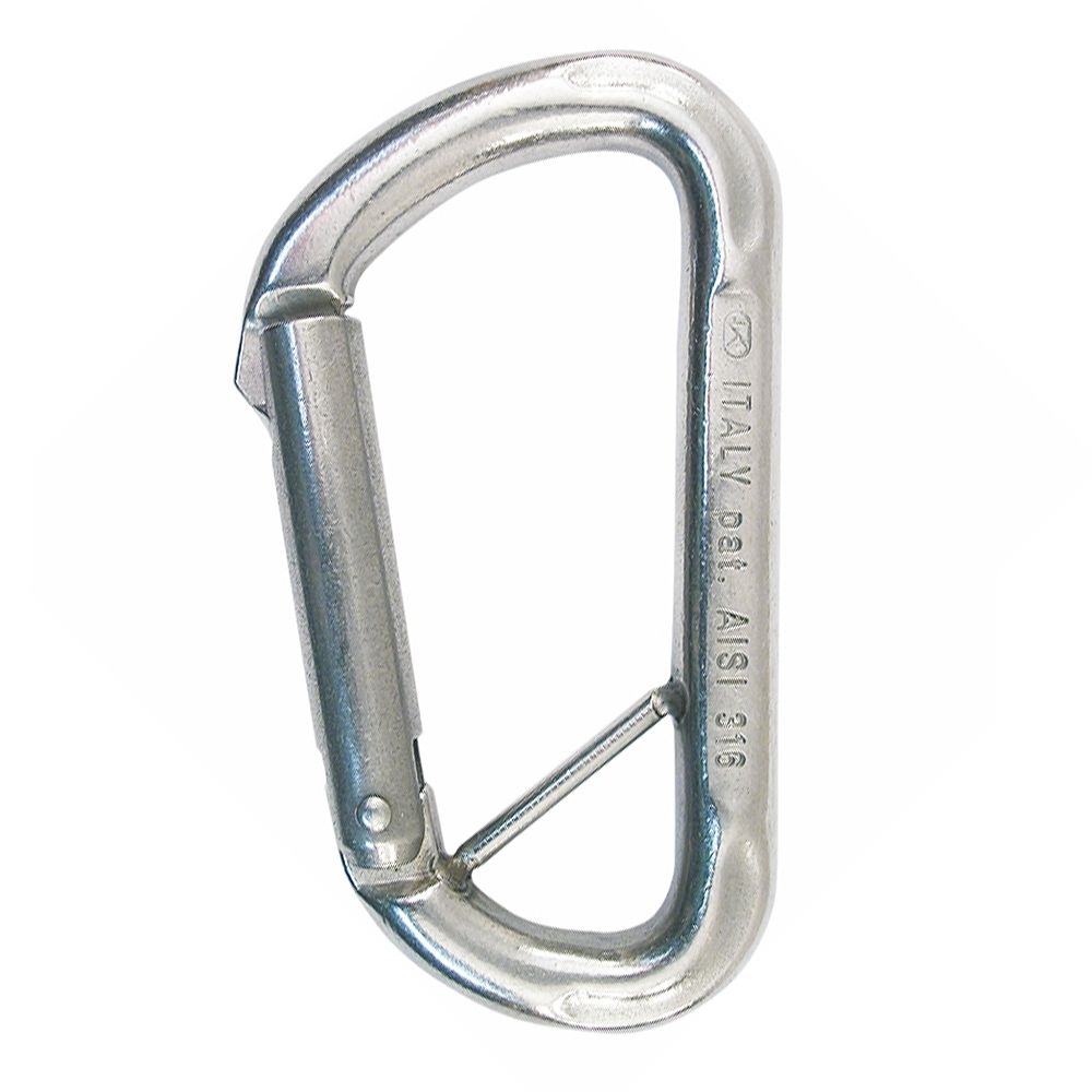 Kong Slideline Stainless Steel Carabiner with Captive Bar