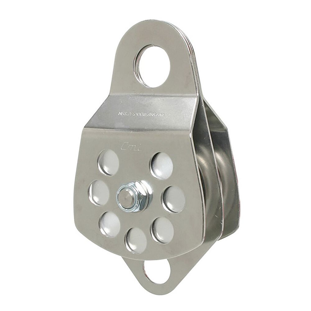 CMI 5/8" Stainless Steel Dual Pulley (3" Sheave) with Becket RP106D