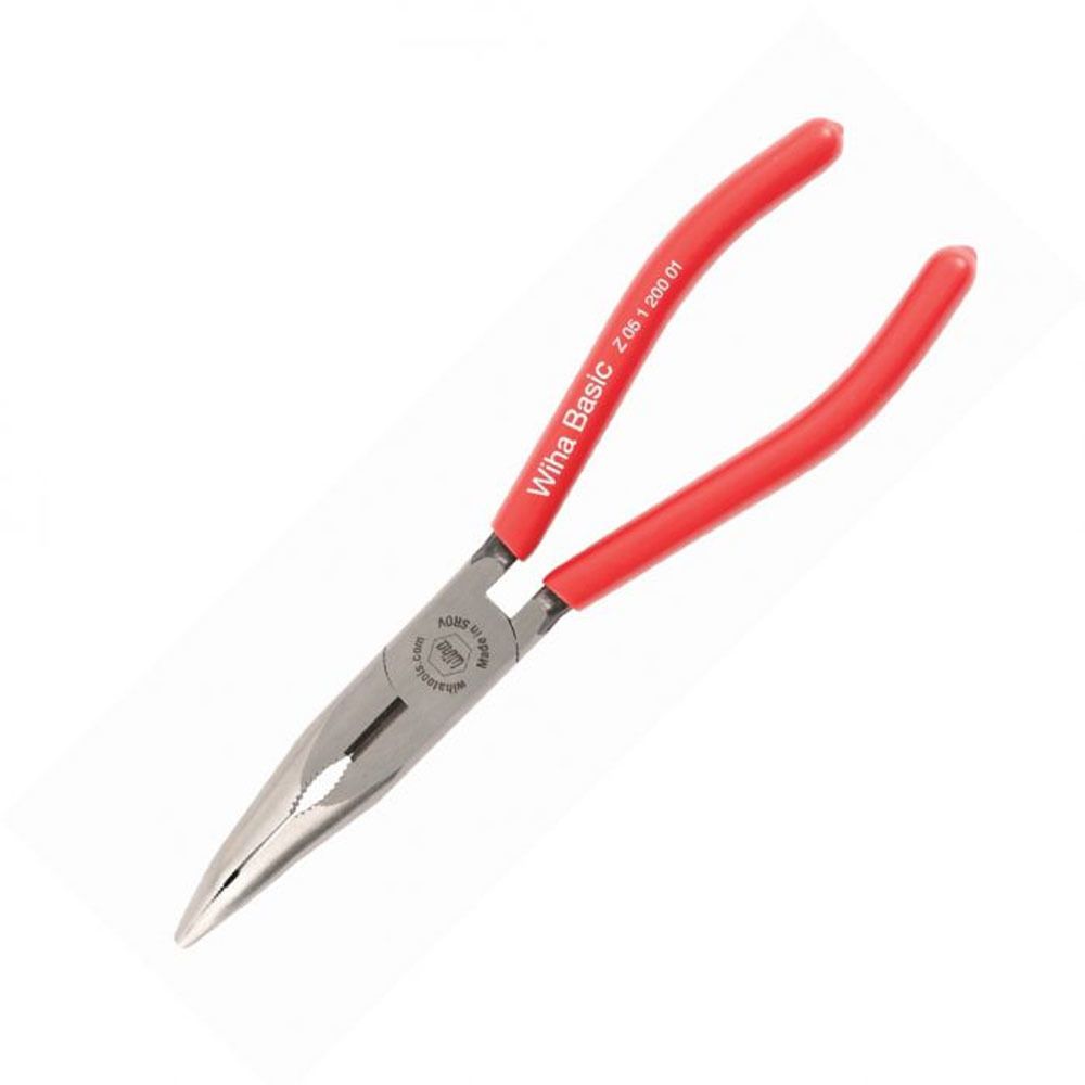 Wiha Soft Grip Bent Long Nose Pliers 8"