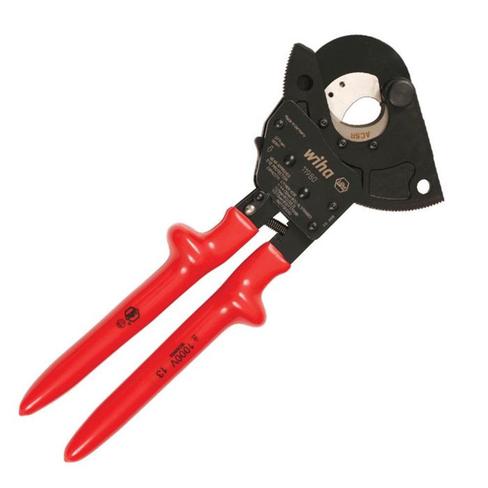 Wiha Insulated Acsr Ratcheting Cable Cutters