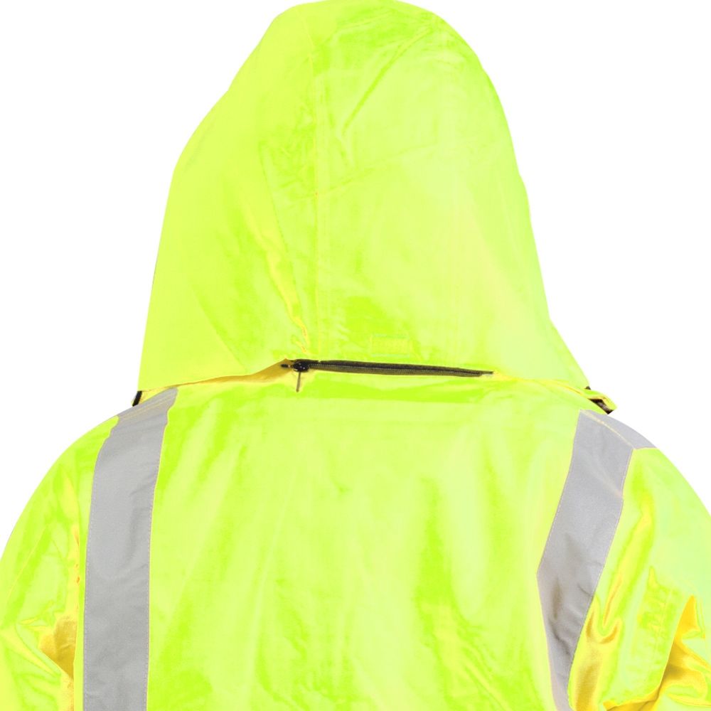 Dicke Class III Hi-Vis Safety Rain Jacket (Yellow/Black)