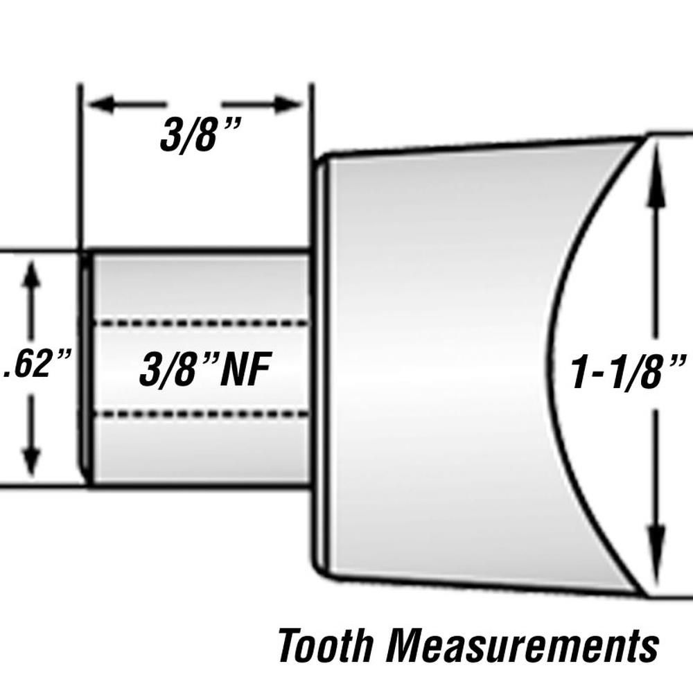 Quadco 1-1/8" Hot Saw Cutter Tooth (Concave) Short Shank